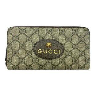 Gucci Neo GG Supreme Zip Around Wallet Beige